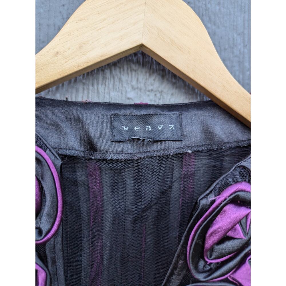 Vintage Goth Whimsygoth Dark Fairy Purple Black Jacket Witch Agatha Beetlejuice - Picture 4 of 5